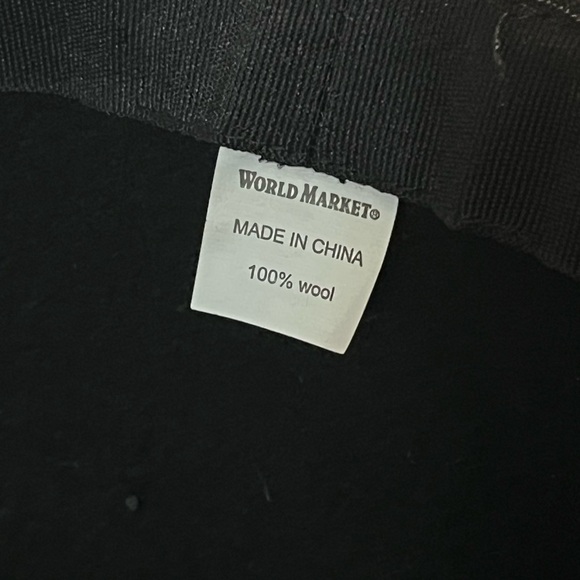 World Market 100% Wool Classic Black Hat - Picture 5 of 7